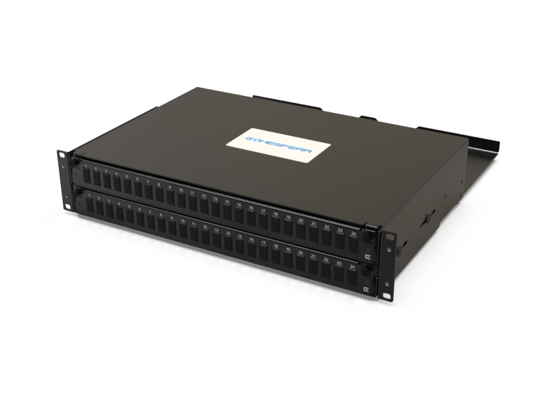 Fiber splice panel 48 x SC LCD 2U (unloaded)